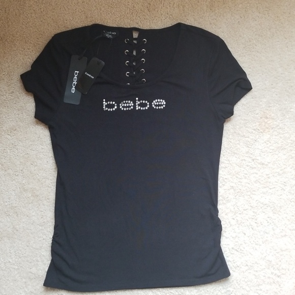 bebe Tops - bebe black shirt NWT